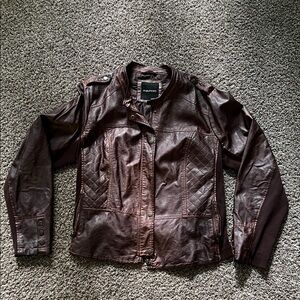 Maurices Brown Quilted Military Jacket